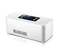 SOFTTO Mini Fridges Insulin Refrigerated Box Cooler Cooling Medicine Refrigerator LCD Display Pill Case Drug Hot Dual Travel Case Home For Car, Travel(E)