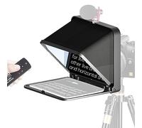SOFTTO Teleprompter Fold Prompter Portable Teleprompter For Phone Camera For Live Interview Video For 7.9 Inch Tablet Wide Device Compatibility(Black with Tripod)