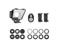 SOFTTO Teleprompter Portable Smartphone Teleprompter Prompter With Phone Holder Adapter Remote Control For Video Recording Live Interview Wide Device Compatibility(For Phone)