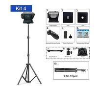 SOFTTO Teleprompter Portable Teleprompter For Smartphone DSLR Recording Live Broadcast Inscriber Teleprompter Artifact Video With Remote Control Wide Device Compatibility(Kit 4)