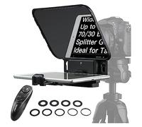 SOFTTO Teleprompter T3 Teleprompter For Smartphone Tablets Up To 11 Inch 70/30 Beam Splitter Glass With Remote For Camera Video Recording Wide Device Compatibility