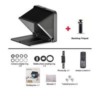 SOFTTO Teleprompter TC7 Fold Prompter Portable Teleprompter For Phone Camera For Live Interview Video For 7.9 Inch Tablet Smartphone Wide Device Compatibility(Black with Tripod)