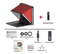 SOFTTO Teleprompter TC7 Fold Prompter Portable Teleprompter For Phone Camera For Live Interview Video For 7.9 Inch Tablet Smartphone Wide Device Compatibility(Red with Tripod)