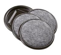 SOFTTOUCH 4291295N 2-1/2 Inch Carpet Bottom Furniture Caster Cups Round to Protect Hardwood Floors, Brown/Gray