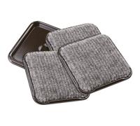 SOFTTOUCH 4291995N 2-1/2 Inch Carpet Bottom Furniture Caster Cups Square to Protect Hardwood Floors, Brown/Gray