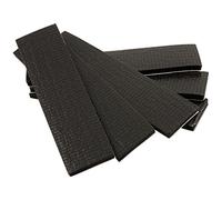 SoftTouch Self-Stick Non-Slip Surface Grip Pads - (6 Pieces), 1" x 4" Strip - Black