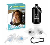Softvox Aircraft Earplugs, Pressure Relief Earplugs [2 Pairs], Travel Supplies for Airplane Travel, 100 x Reusable Super Soft Aircraft Earbuds Prevent Earache and Reduce