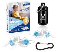 Softvox Kids Earplugs, 2 Pairs (6-12 Years), Pressure Relief and Ear Pain Prevention, Airplane, Travel Hearing Protection for Kids, Reusable, Noise Sensitive, Earplugs for