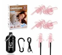 Softvox Sleep Ear Plugs for Side Sleepers [3 Pairs], 100x Reusable Soft Earplugs for Noise Reduction, Noise Cancelling Ear Buds for Snoring, Study, Travel, Working, Safety -32dB Hearing Protection
