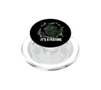 Software Developer Bug Monster It's A Feature PopSockets PopGrip for MagSafe