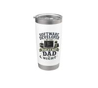 Software Developer by Day World’s Best Dad by Night Funny Stainless Steel Insulated Tumbler