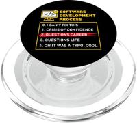 Software Development Process Engineer Developer Coder Geek PopSockets PopGrip for MagSafe