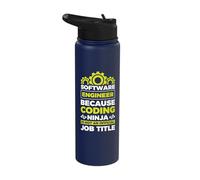 Software Engineer Because Coding Ninja is not an Official Stainless Steel Insulated Water Bottle