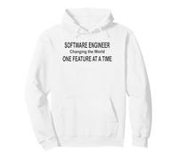 Software Engineer Changing the World One Feature at a Time Pullover Hoodie