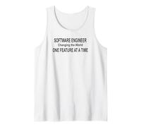 Software Engineer Changing the World One Feature at a Time Tank Top