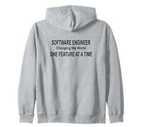 Software Engineer Changing the World One Feature at a Time Zip Hoodie