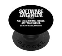 Software Engineer Definition Coder Funny Software Developer PopSockets Adhesive PopGrip