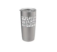 Software Engineer Deployed On Friday No Regrets Stainless Steel Insulated Tumbler