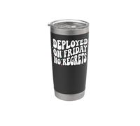 Software Engineer Deployed On Friday No Regrets Stainless Steel Insulated Tumbler