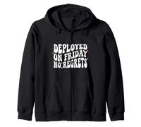 Software Engineer Deployed On Friday No Regrets Zip Hoodie