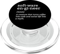 Software-Engineer Developer Definition Coder Programming PopSockets PopGrip for MagSafe