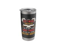 Software Engineer I Try to Make Things Idiot Proof Tech Stainless Steel Insulated Tumbler