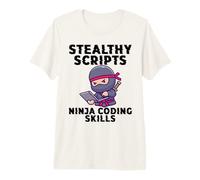 Software Engineer Quote Stealthy Scripts Ninja Coding Skills Premium T-Shirt