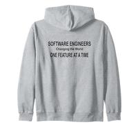 Software Engineers Changing the World One Feature at a Time Zip Hoodie