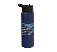 Software Programmer Computer Science Nerd Developer Coding Stainless Steel Insulated Water Bottle