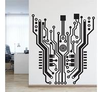Software Technology Circuit Board Technology CPU Computer IT Game Studio Software Development Company Decorative Vinyl Decal 42x47cm