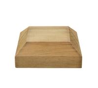 Softwood Contemporary Fence Post Cap, Green (W)125mm