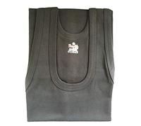 SOFTY® Mens Vest Tops Pack of 2X Tank Tops Fitted 100% Cotton Basic Plain Color Underwear and Colours (Black, X-Large)