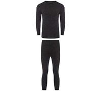 SOFTY® Unisex Children Kids Thermal Underwear Long Sleeve T-Shirt Top Long John Warm 1 Set (Charcoal, 5-6 Years)