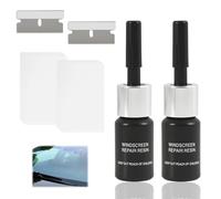 sofun 2 Sets Windscreen Repair Kit, DIY Glass Crack Chip Repair Set, Quick-Curing Nano Resin For Automotive Windows Mirrors