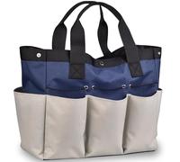 SOGCASE Garden Tool Bag Organizer, Heavy Duty Gardening Tote Bag with 7 Pockets and Zippers Pockets, Garden Home Tool Kits Organizer, (Tools are not included), Gray