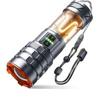 Sogdeco Torches LED Super Bright 1000000 Lumens, Rechargeable Torch with Camping Light, Zoomable, 11 Modes, Long Battery Life, Waterproof, Powerful Battery Powered, Camping Dog Walking Emergency