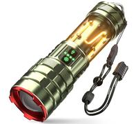 Sogdeco Torches LED Super Bright, High Lumens Rechargeable Torch with Camping Light, Zoomable, 11 Light Modes, Long Battery Life, Waterproof Powerful Tactical Torch for Camping, Hiking, Emergency