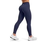 Sogetdo Yoga Leggings for Women Butt Lifting Scrunch Tummy Control High Waisted Compression Gym Workout Pants S835EU-Navy Blue-S
