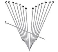 SOGEWO 15PCS Cocktail Picks, Upgrade Stainless Steel Martini Picks Set, Reusable Metal Cocktail Skewers, 4/8Inches Cocktail Toothpicks for Martinis Olives (6in-15pcs)