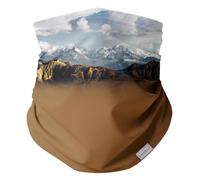 Soggle Multifunctional Scarf Neck Warmer and Loop Scarf for Cold Days, Brown Mountain Motif, Unisex-Adults