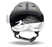 SOGGLE Vizor Visor Protection for Visor Helmets (Ski Helmets), Colour: Black/White Skis