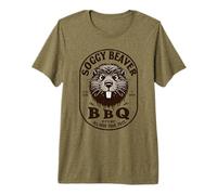 Soggy Beaver Barbecue BBQ Dirty Funny Humor Beaver Lover Tee Premium T-Shirt