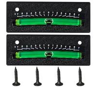 sogiv Rv Level Bubble, 2-Pack Level Gauge for Rv, High Visibility Green Bubble Liquid Leveling Indicator, Screws or Stick on Precision Leveling System for Camper, Trailer, Travel Trailer, Caravan