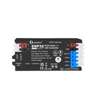 Sogledwow ESP32 WLED LED Strip Controller 4 Channel Outputs 15A Fuse Link TI Level Shifter UART Download DIY Dynamic Lighting Mode APP Control for Digital RGB IC WS2811 WS2812 WS2815 SK6812 etc