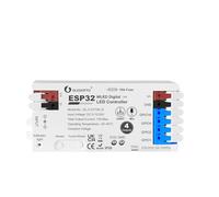 Sogledwow ESP32 WLED RGB IC LED Strip Controller 4 Channel Outputs 15A Fuse Mic Sound Dynamic Lights USB-C UART DIY Energy Saving Relay Level Shifter IC for Digital WS2811 WS2812 WS2815 SK6812 etc