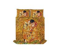 Sogni d'Autore Bed Linen Set (Flat Sheet 255x300cm + 2 Pillowcases 52x82cm with Internal Flap), SD02, 100% Cotton, DOUBLE