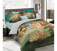 Sogni d'Autore Duvet Cover Set with Full Coverage Digital Print,250x200cm, SD56, 100% Cotton, DOUBLE