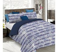 Sogni e Capricci Fantasy Duvet Cover (Made in Italy), Microfiber, Jeans Stripes, double