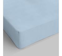 Sogni e Capricci Max Color Fitted Sheet with 25cm Corner, 100% Cotton, Light Blue, small double