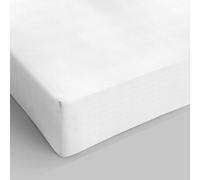 Sogni e Capricci Max Color Fitted Sheet with 25cm Corner, 100% Cotton, White, small double